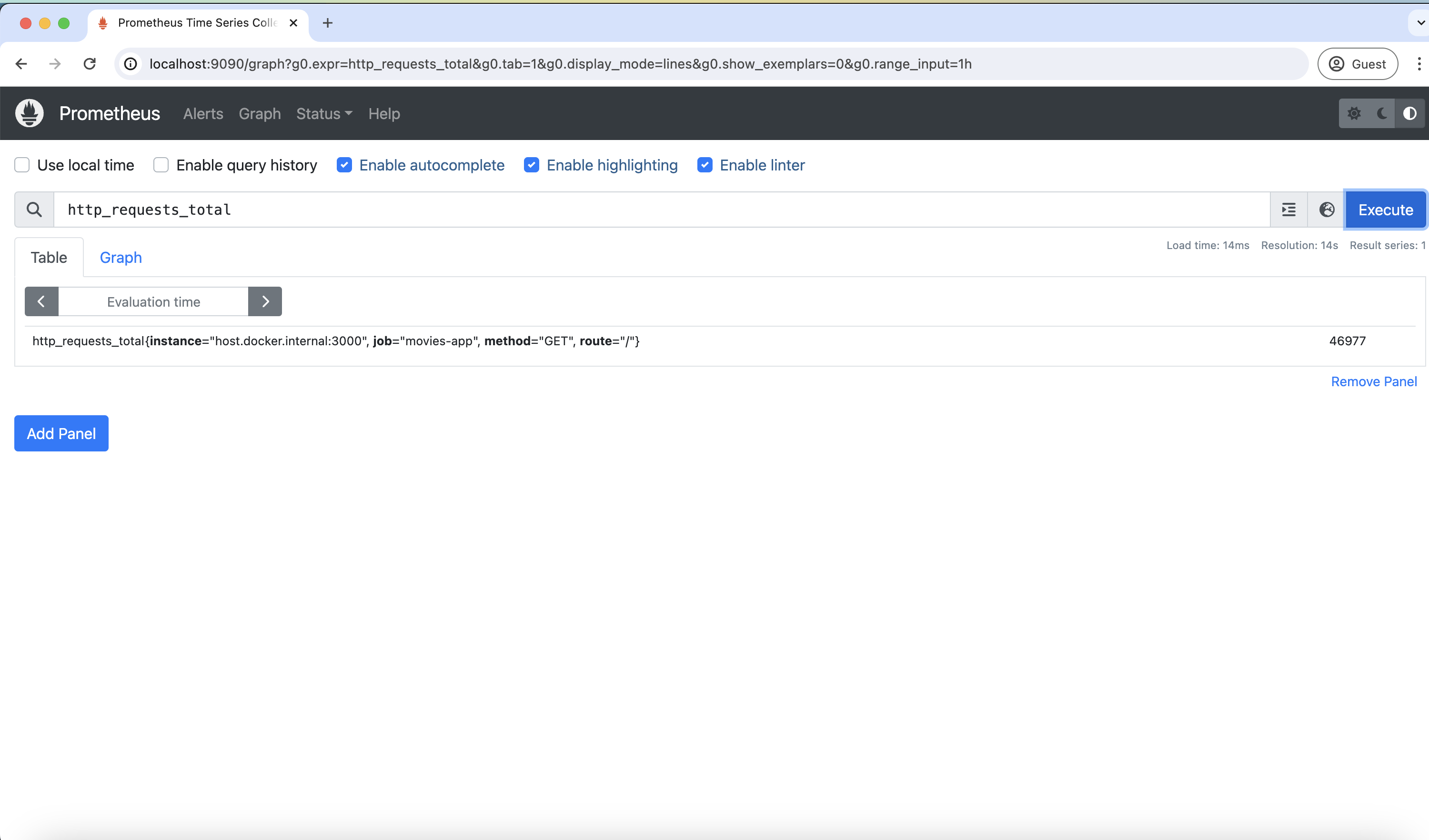 Query Total Number of Requests