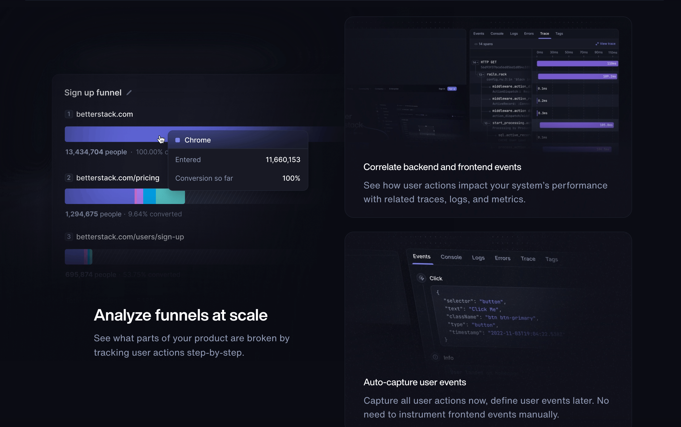Screenshot of Better Stack interface