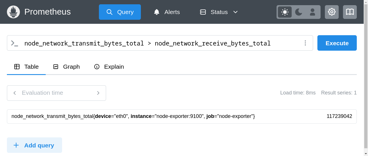 Transmitted bytes exceeding received bytes in Promql