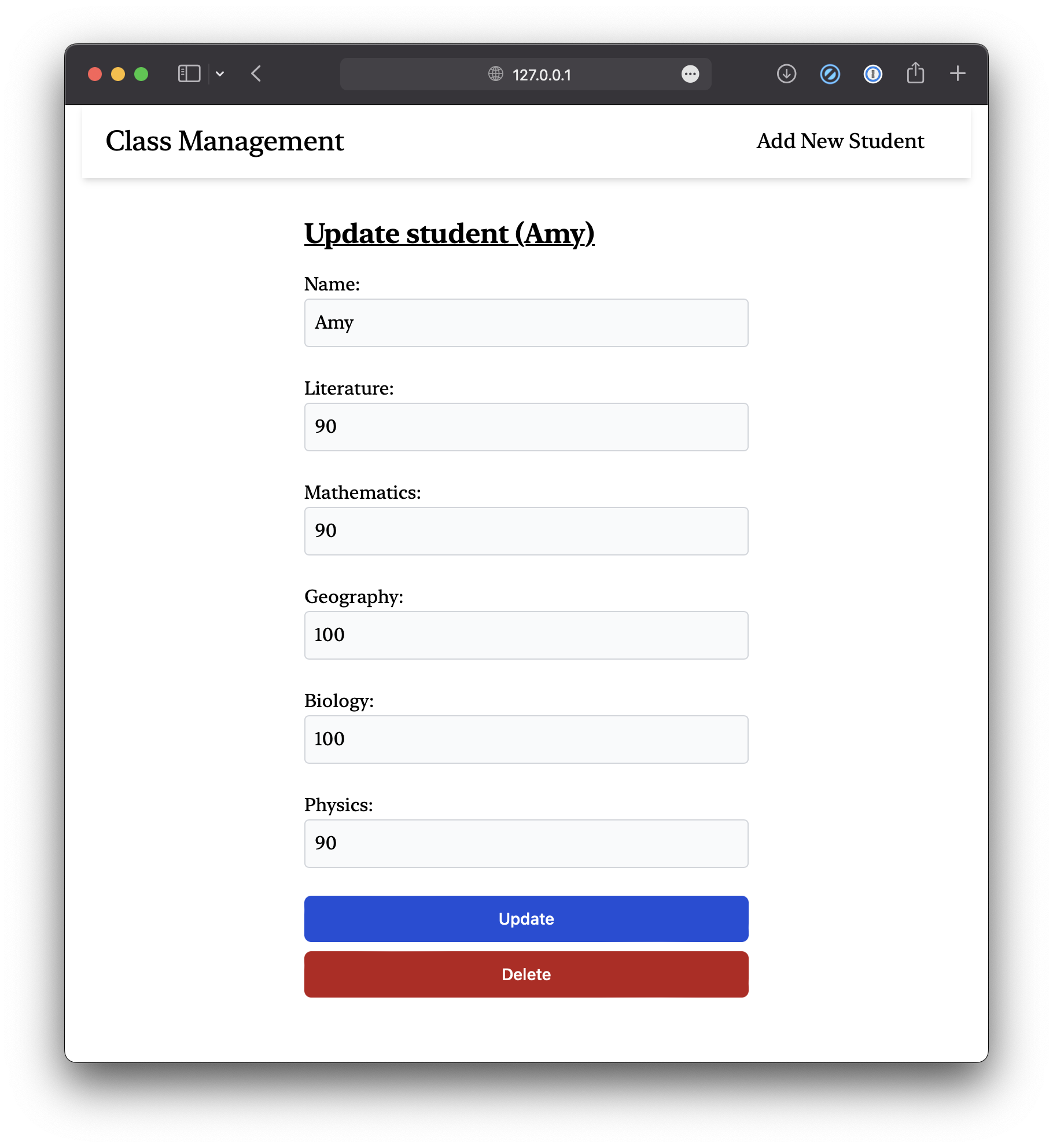 Class Management App Update