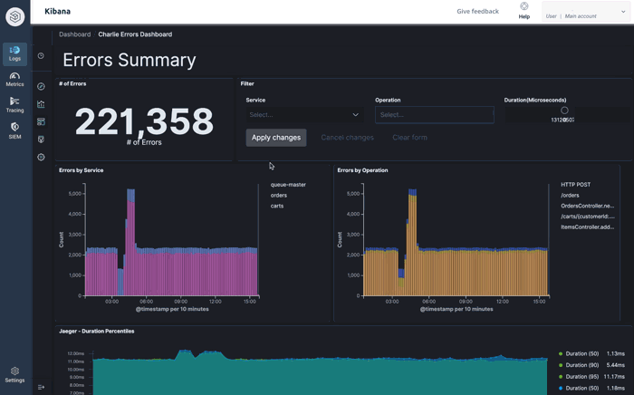 Logz.io Dash