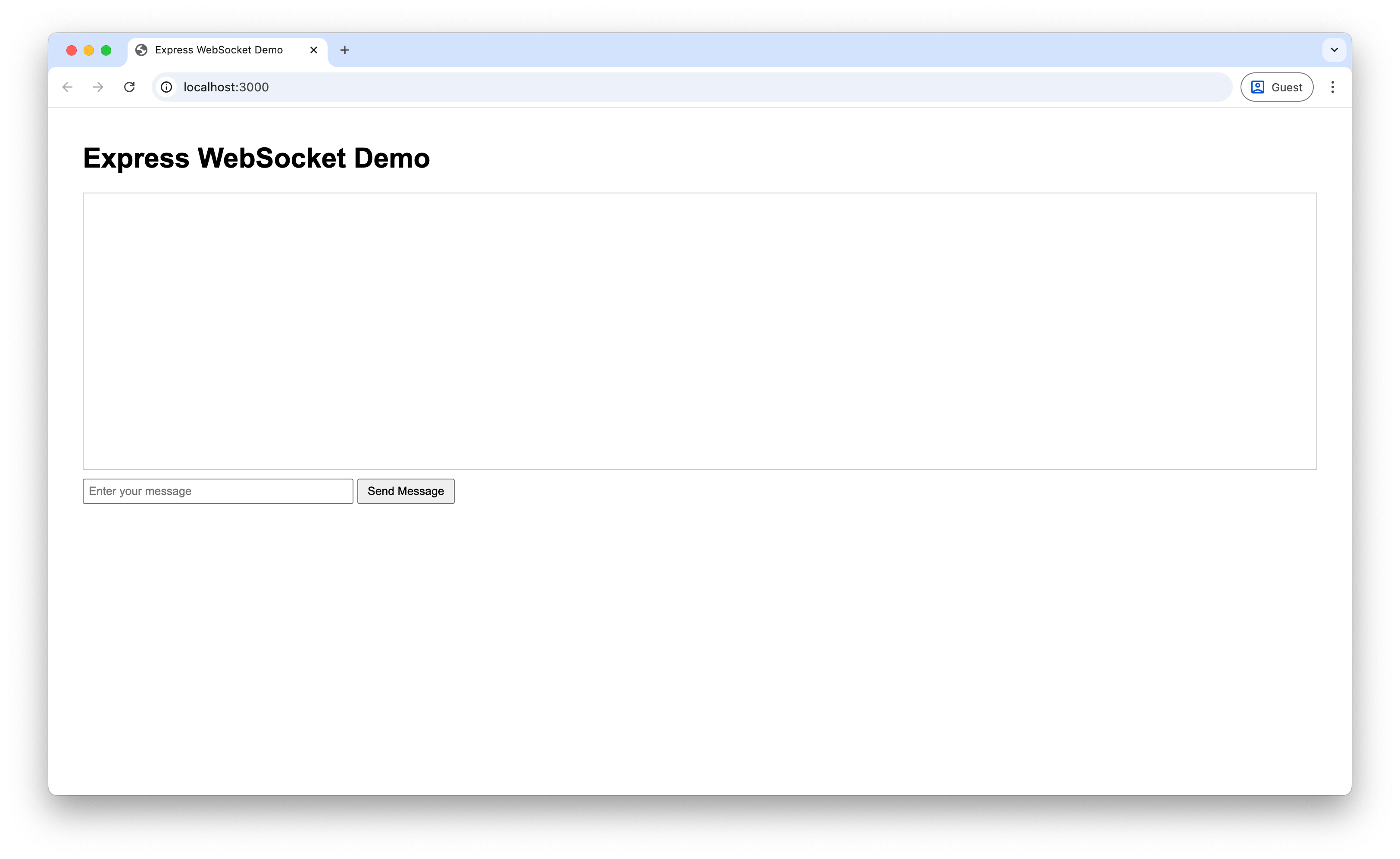 Screenshot of the demo interface