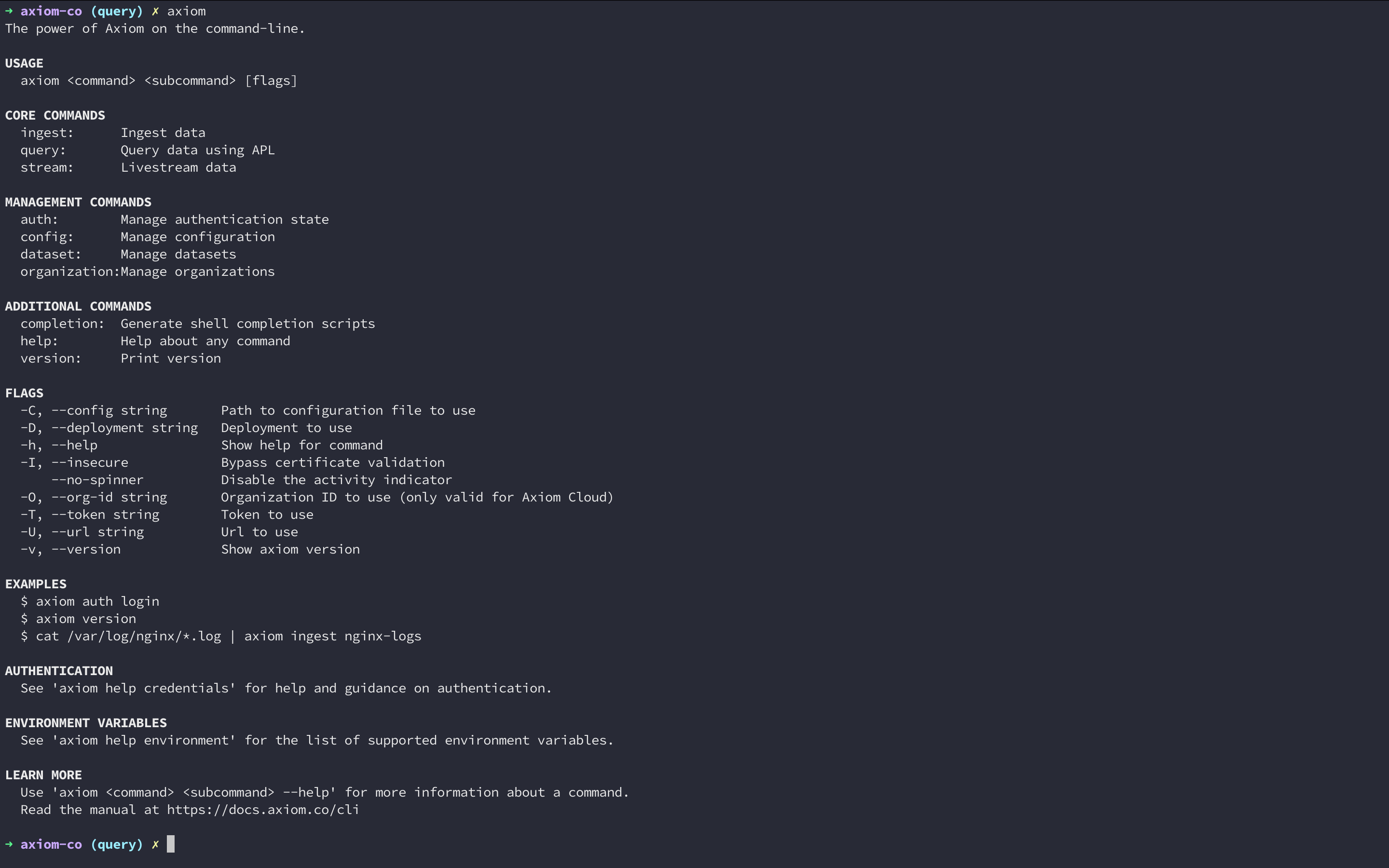 SCREENSHOT: Axiom log query with APL