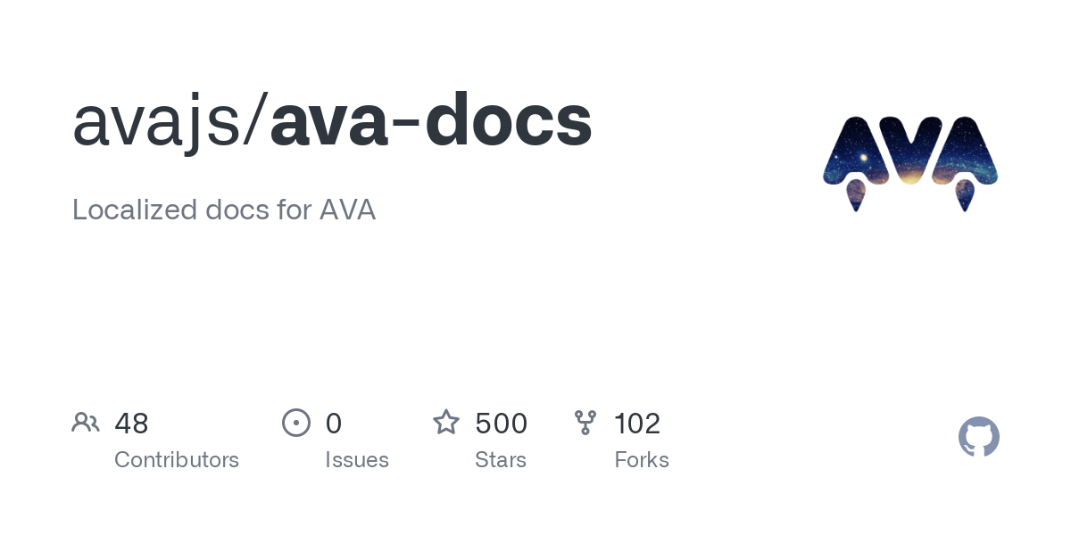 Screenshot of Ava Github