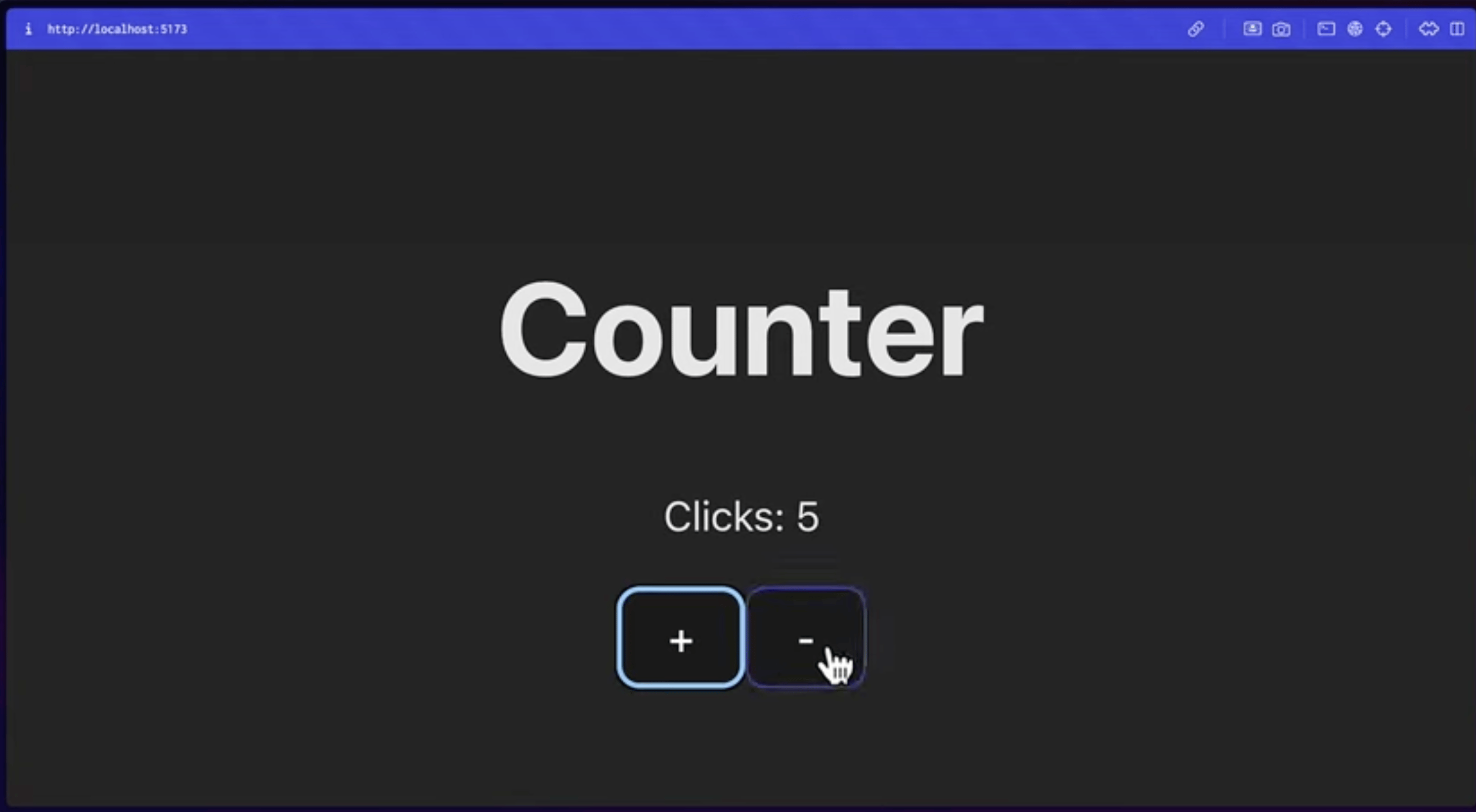 Screenshot of the app being bulit