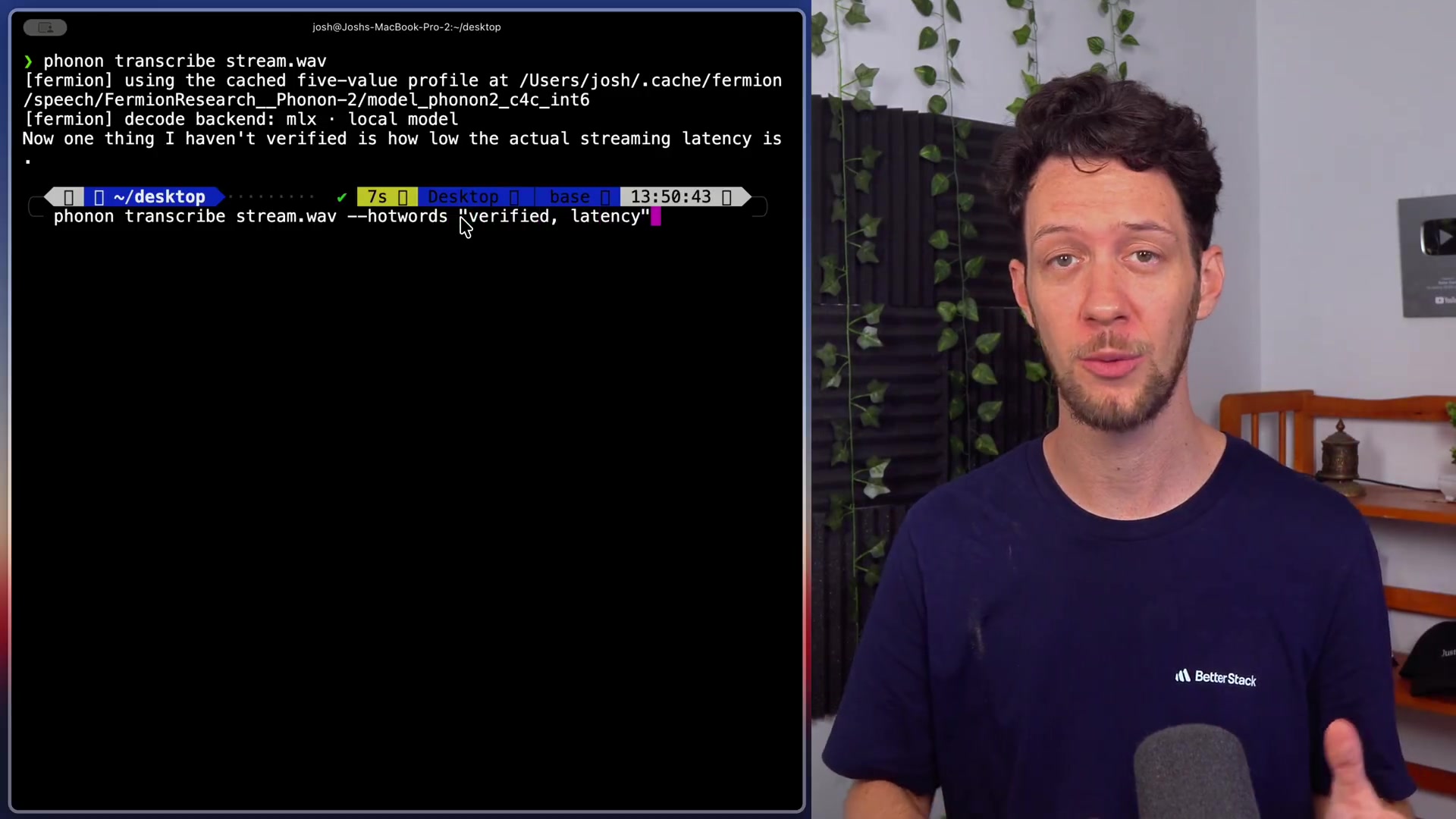 The terminal showing a curl request to the local Phonon-2 server.