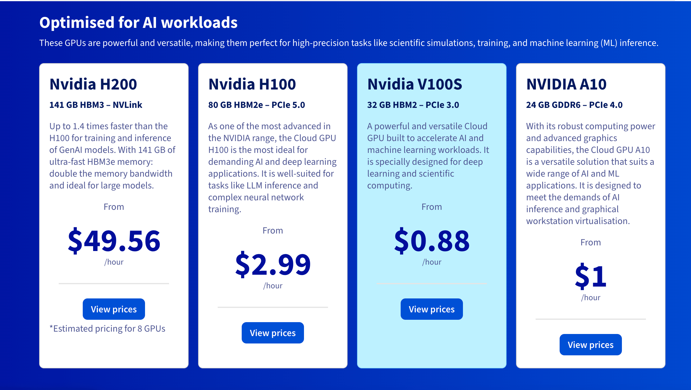 OVHcloud Startup Program eligible products and GPU instances