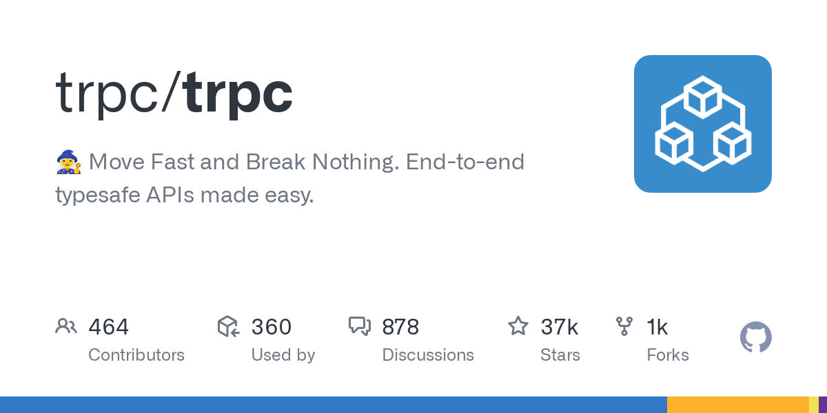 Screenshot of tRPC Github page