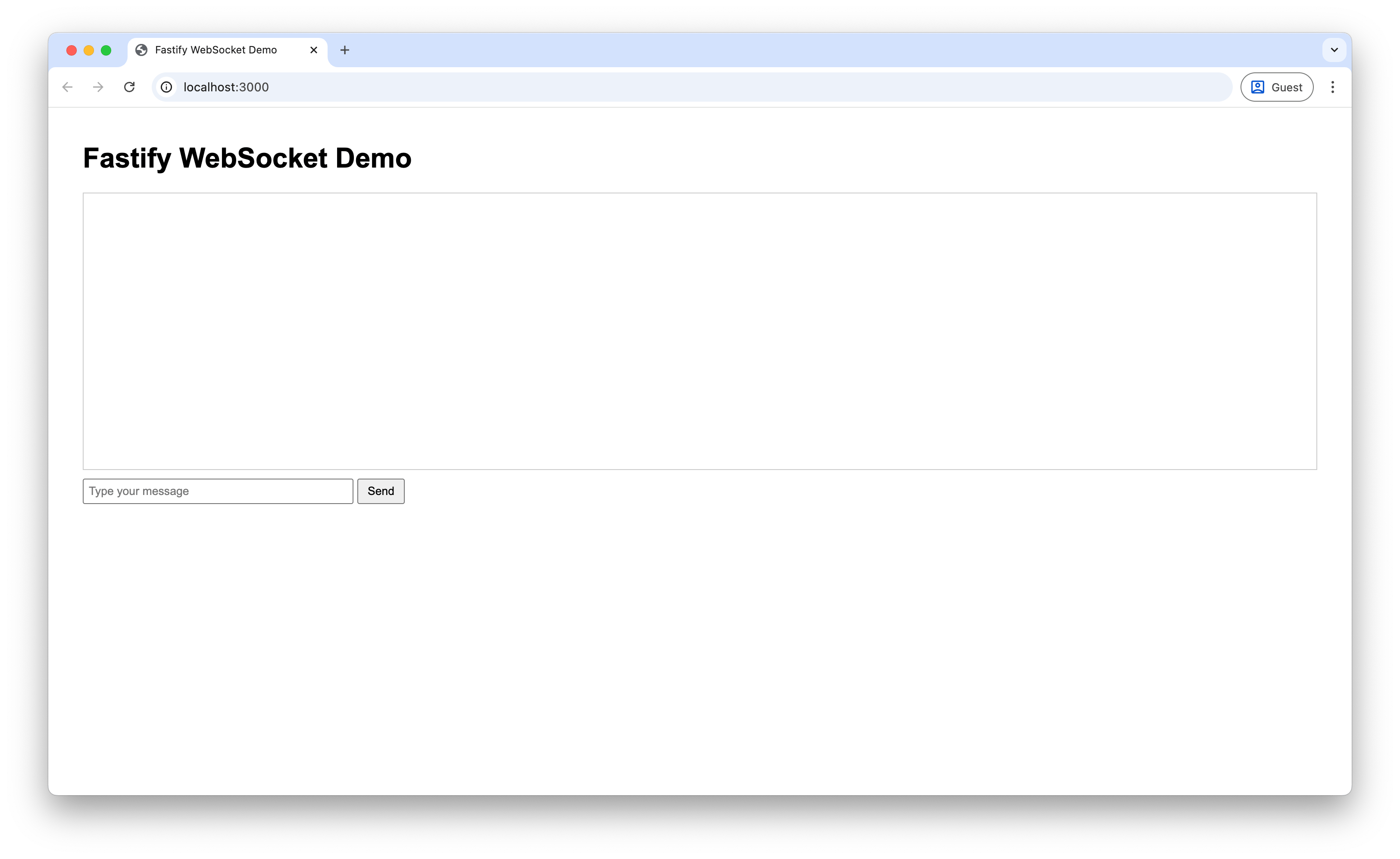 Screenshot of the demo interface