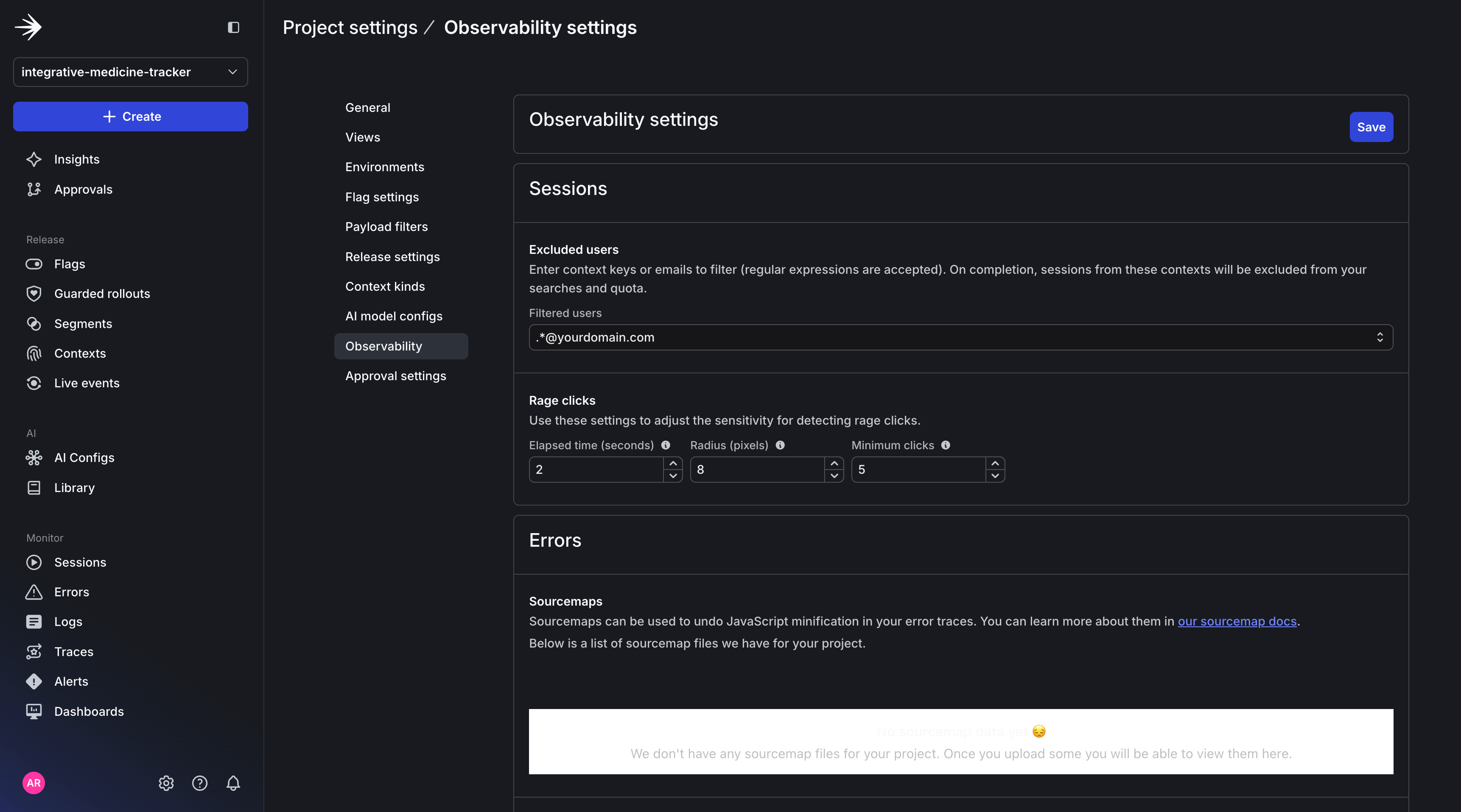 Screenshot of Datadog