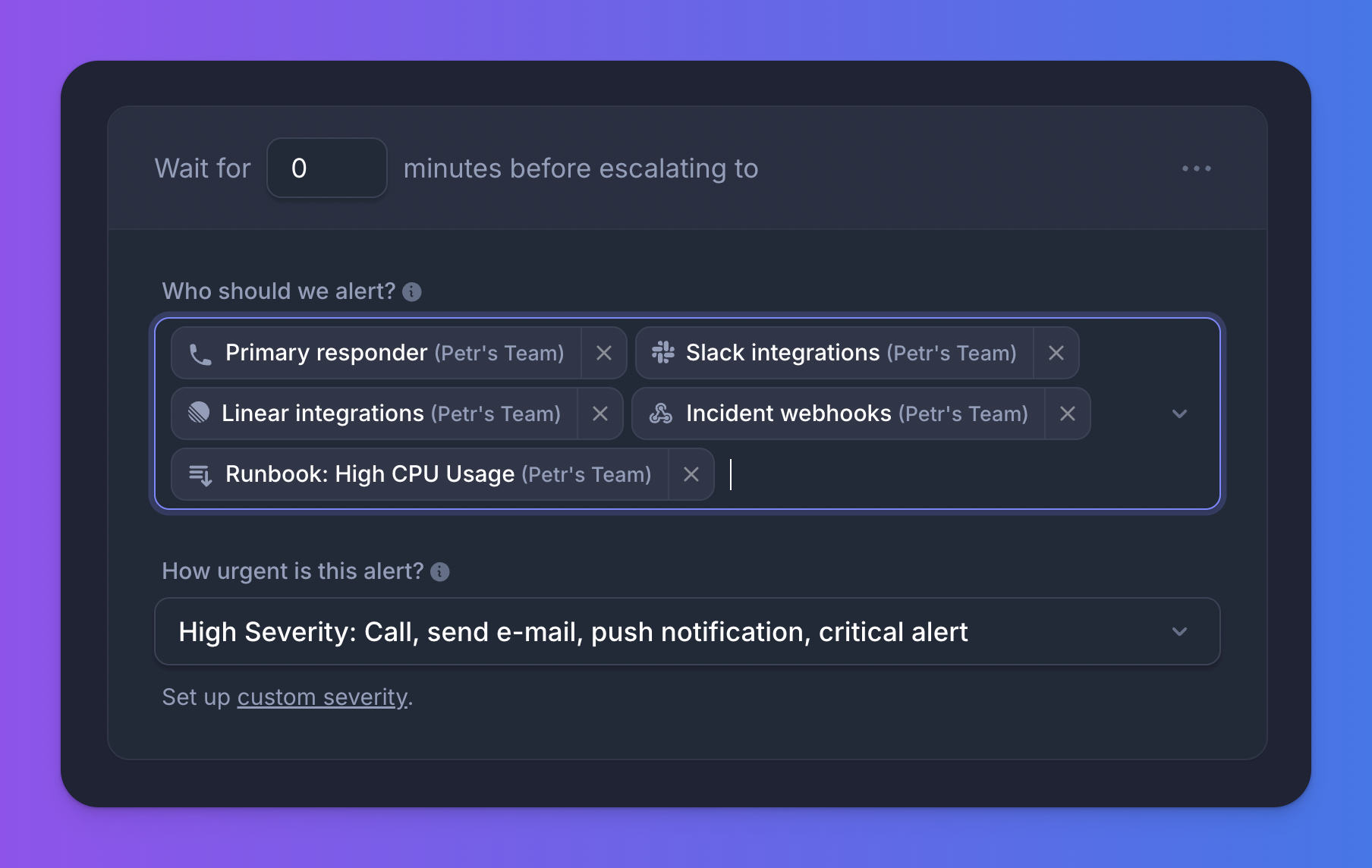Referencing a runbook policy