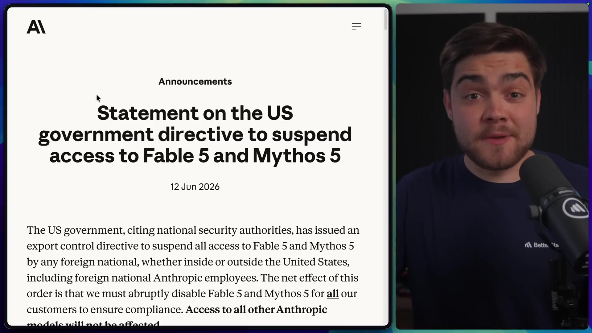The header of Anthropic's official blog post, clearly stating the subject of the announcement.