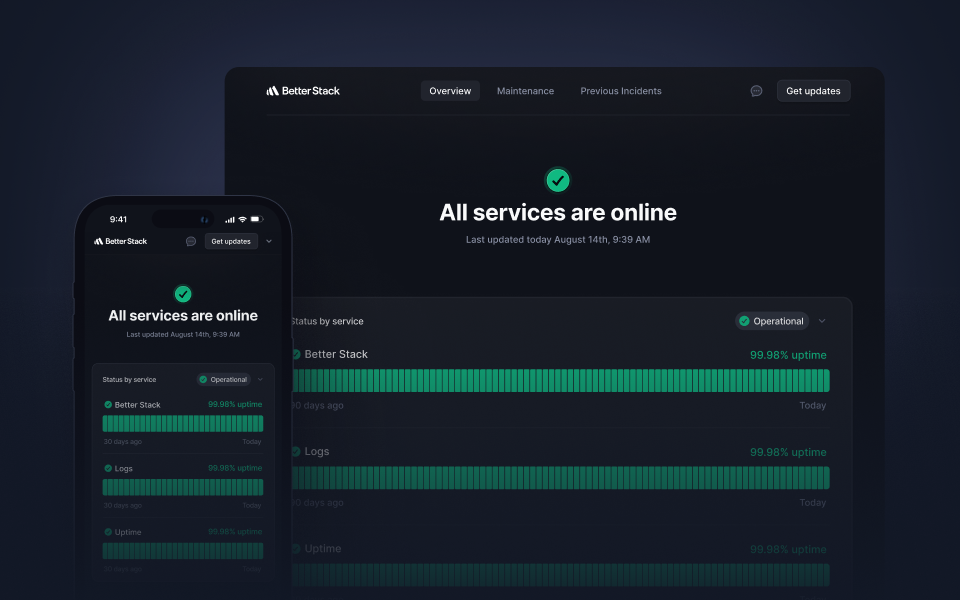 Better Stack: Status page