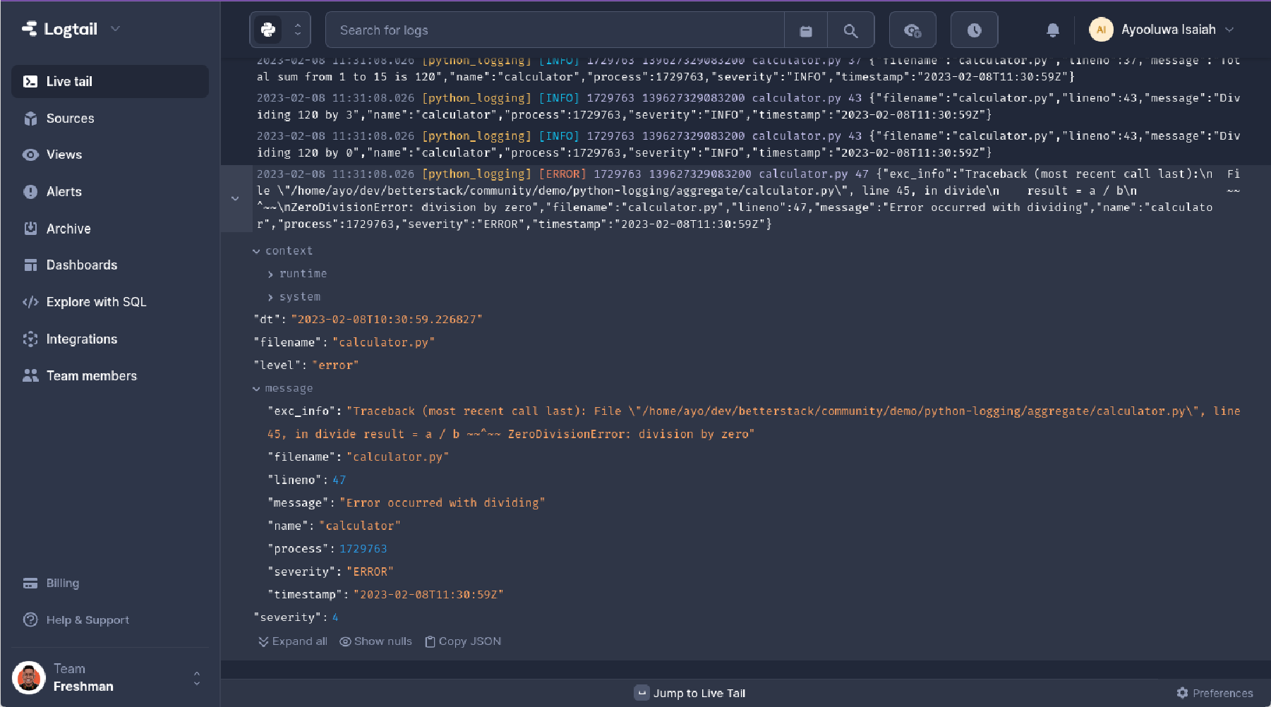 A Comprehensive Guide to Logging in Python | Better Stack Community