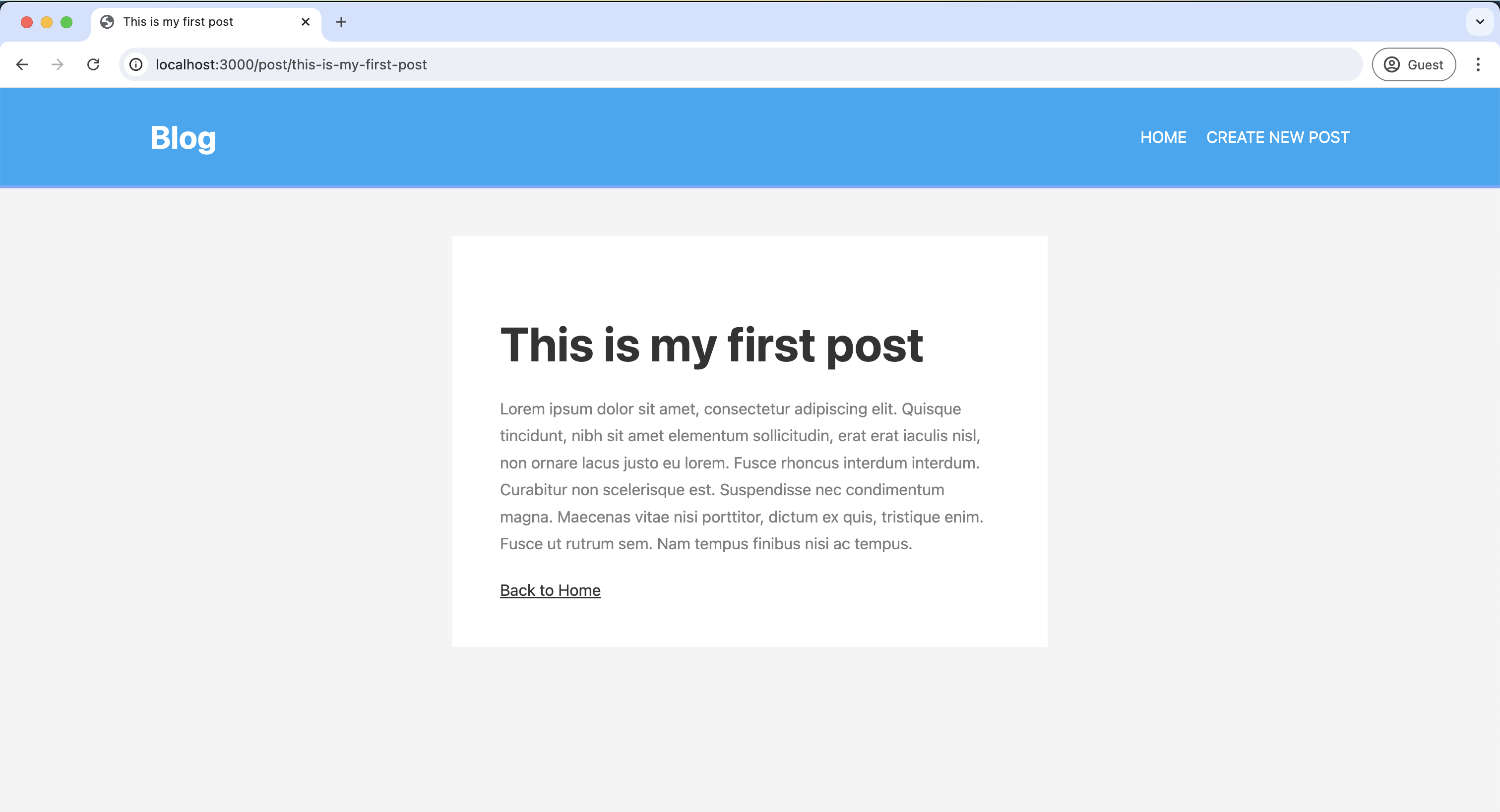 Screenshot of the blog post content on a dedicated page