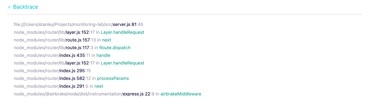 Screenshot: airbrake-03-backtrace-no-source