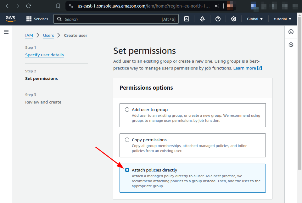 attach policies directly