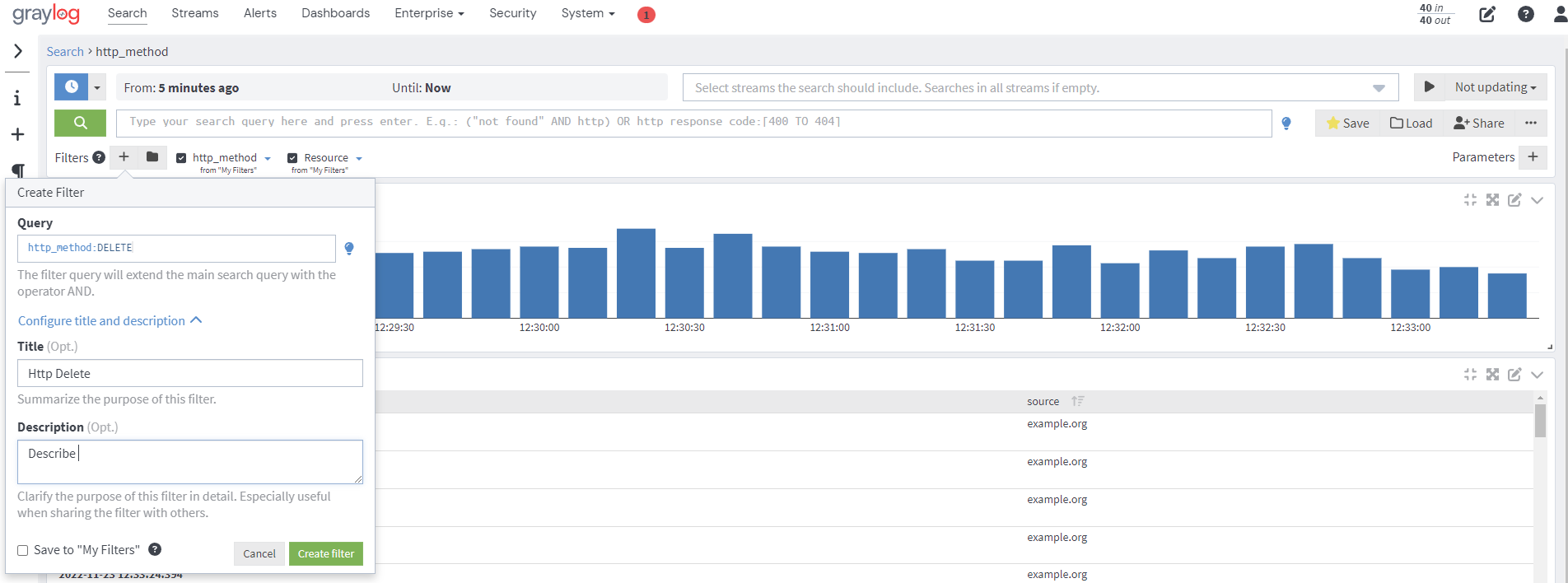 SCREENSHOT: Graylog log search and pipeline configuration