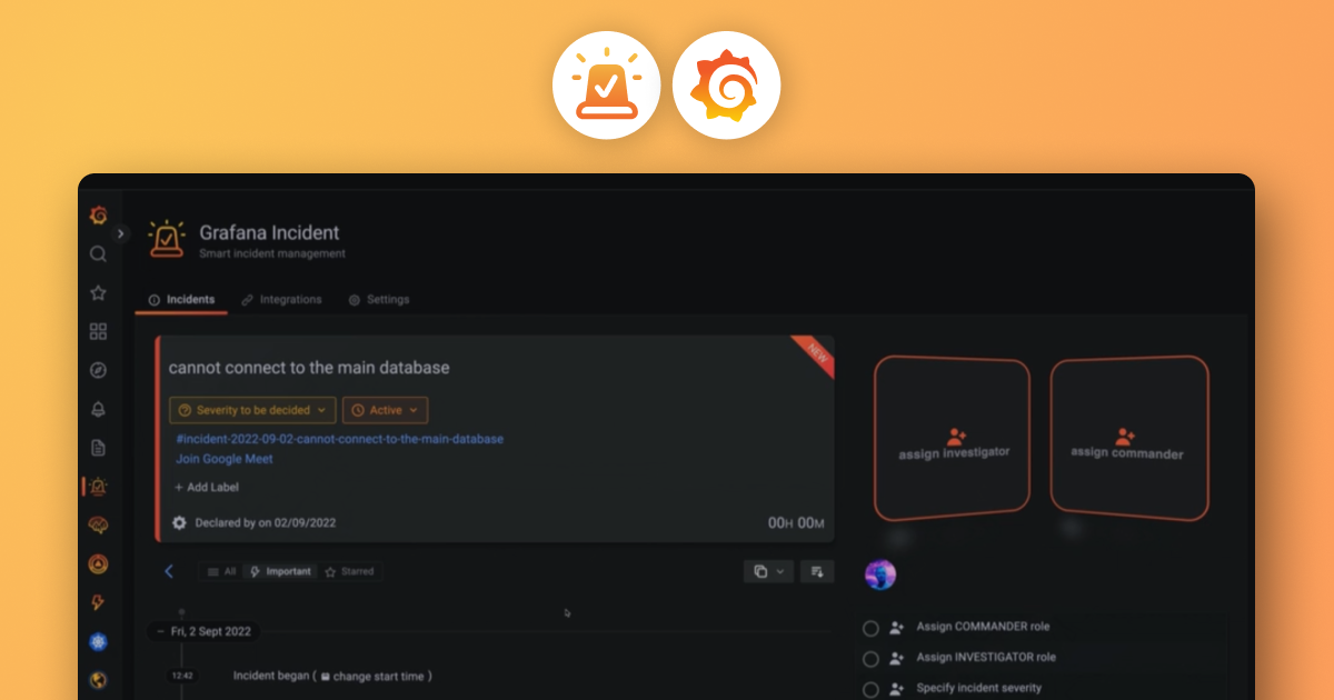 SCREENSHOT: Grafana IRM incident and on-call homepage