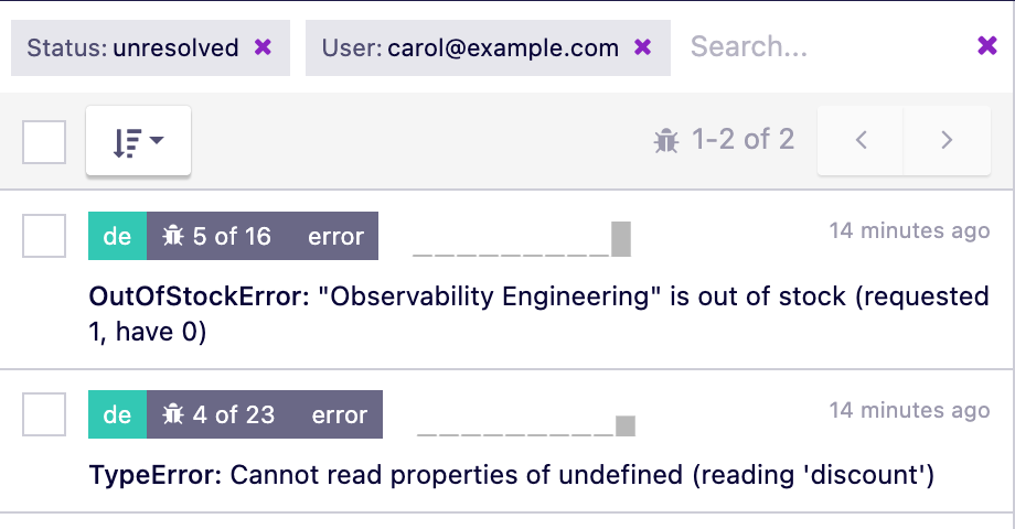 Screenshot: airbrake-11-filter-by-user