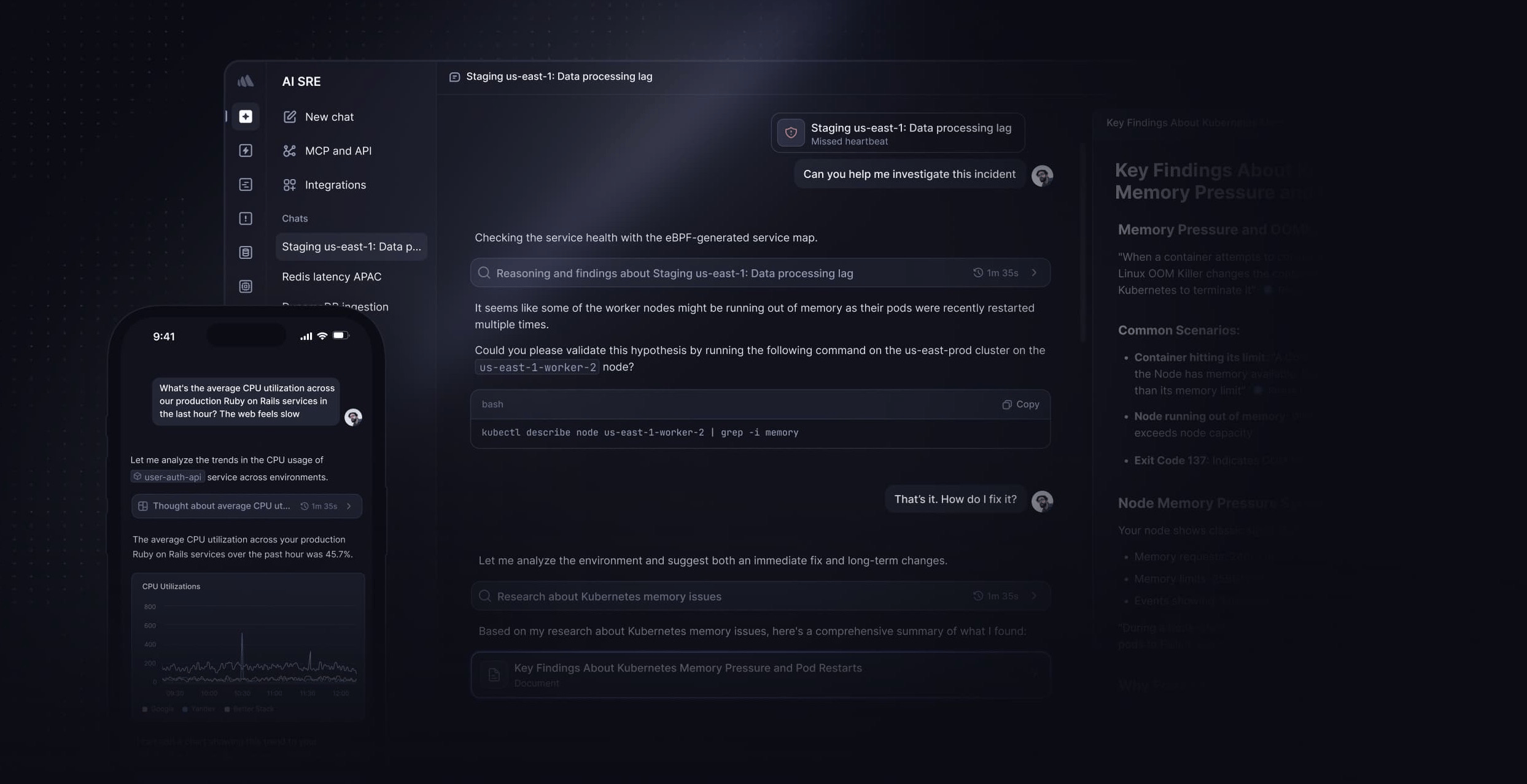 Screenshot of Better Stack AI SRE