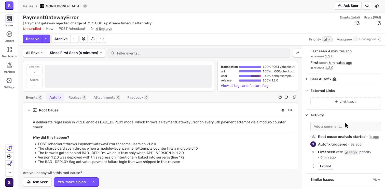 Seer root cause for the 1.2.0 payment error