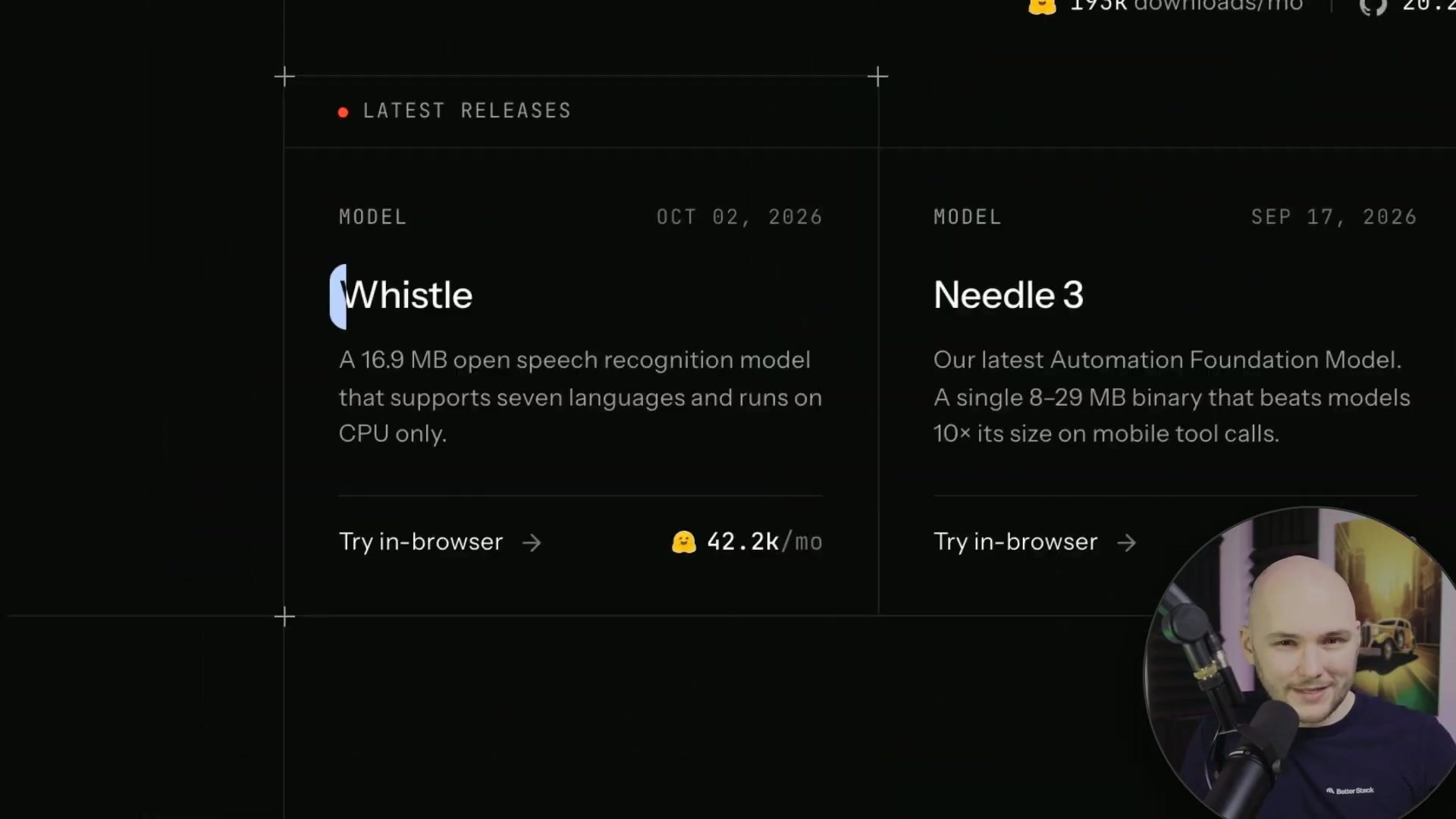 The Whistle model announcement on the Cactus Compute website.