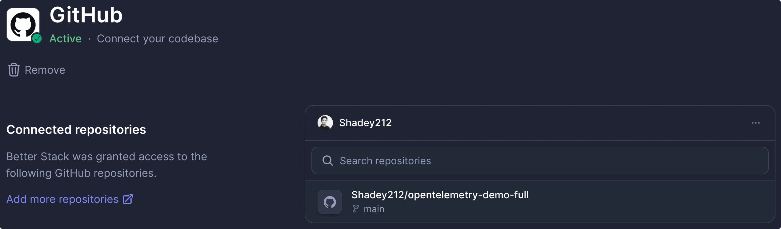 GitHub integration setup