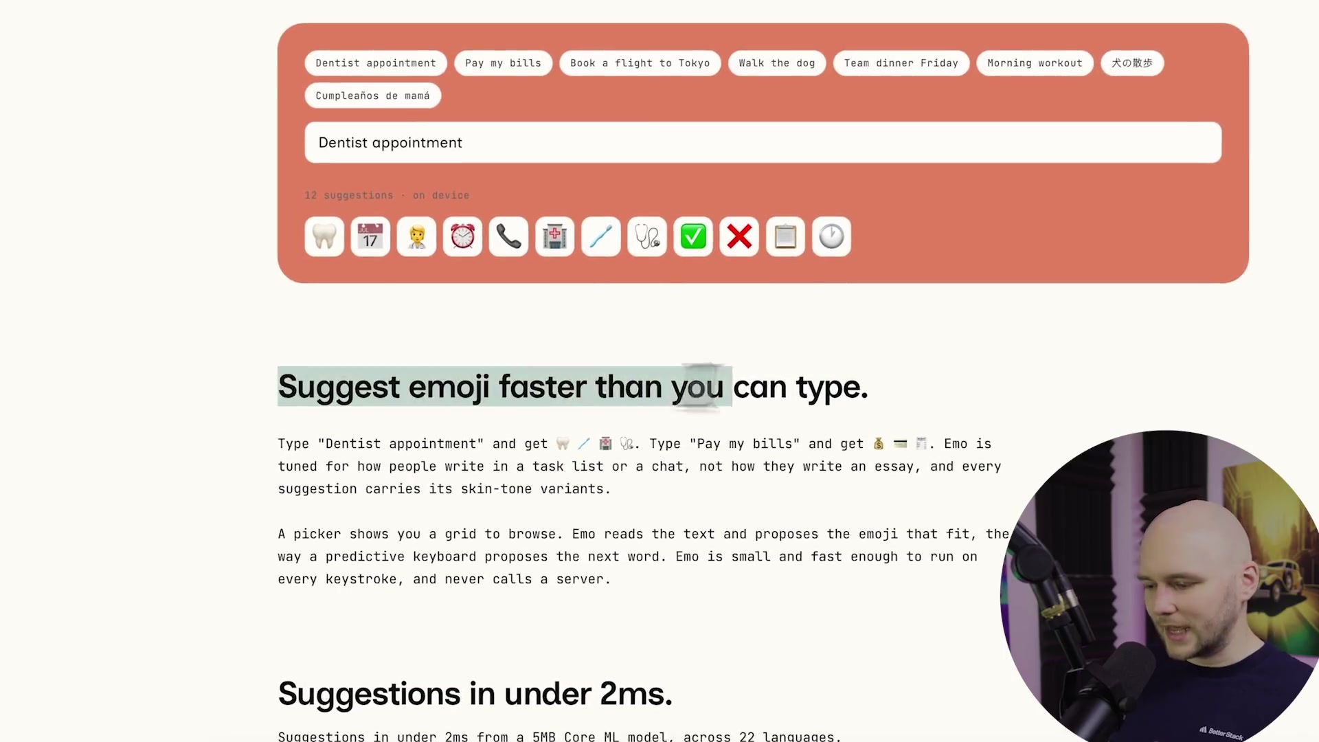 The "Filler" model's interactive demo. It shows input text riddled with filler words like "um," "uh," and "kind of," and the cleaned output text below with those words removed.