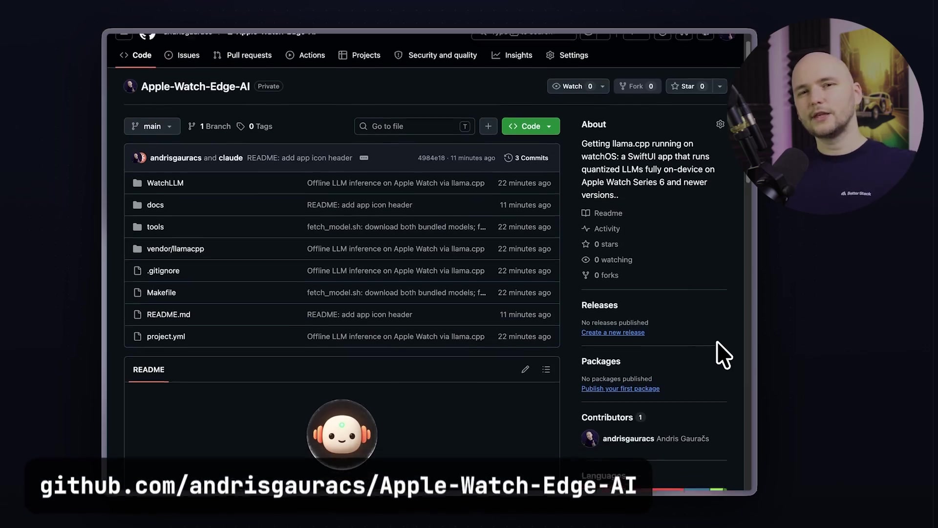 A screenshot of the project's GitHub repository page.