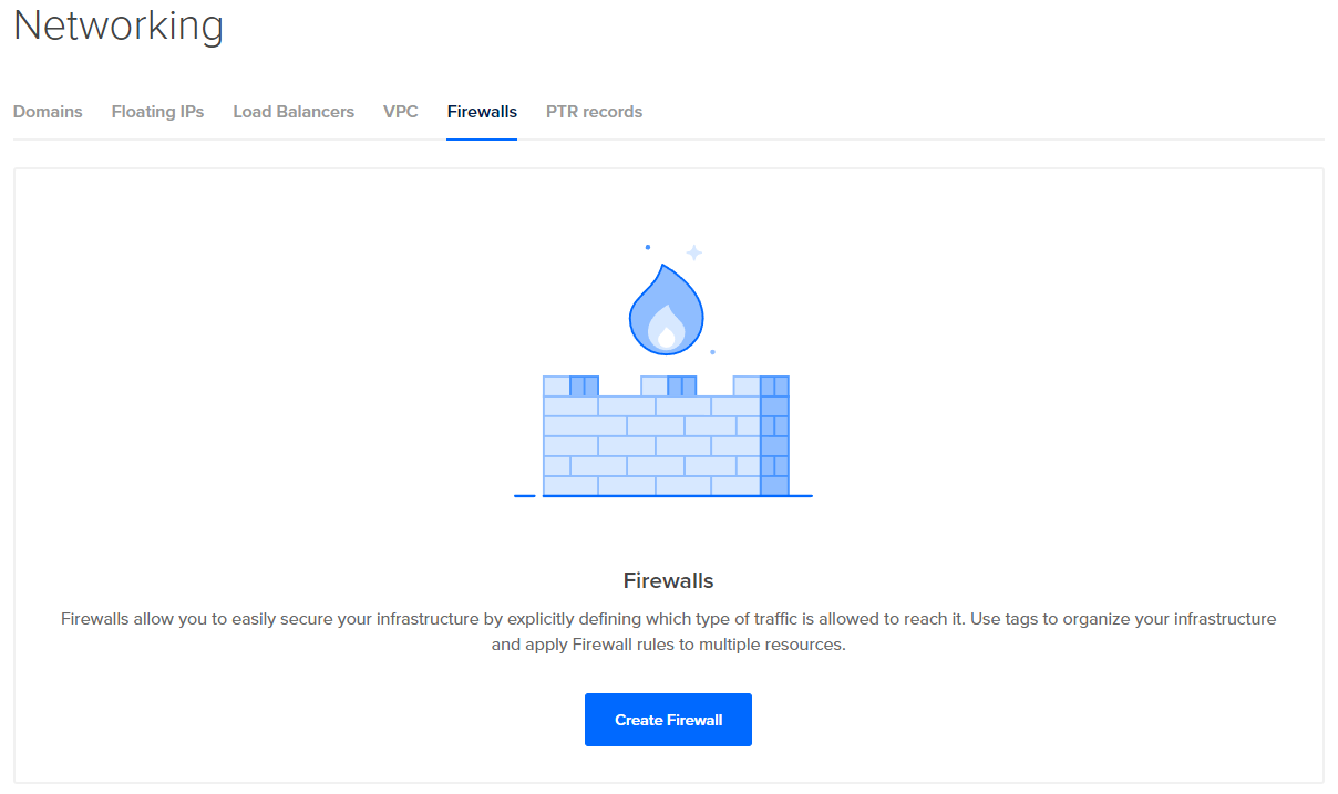 Digital Ocean firewall