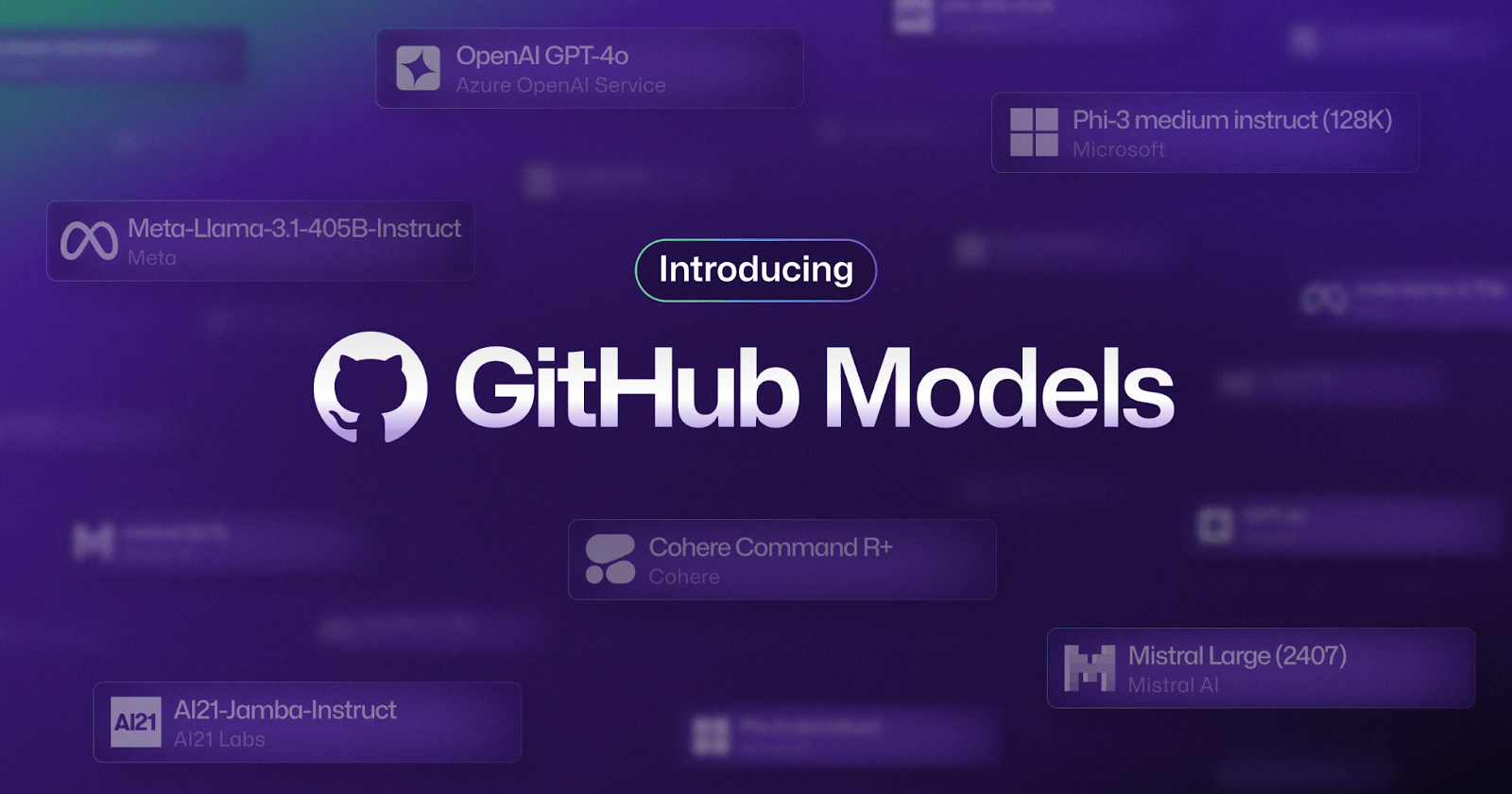 Screenshot of GitHub Spark's AI integration showing GitHub Models