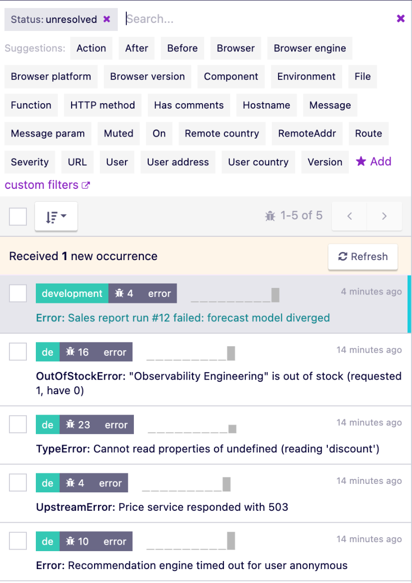 Screenshot: airbrake-10-search-filter-suggestions