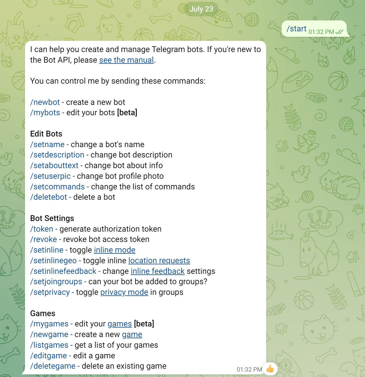 Create a new Telegram bot