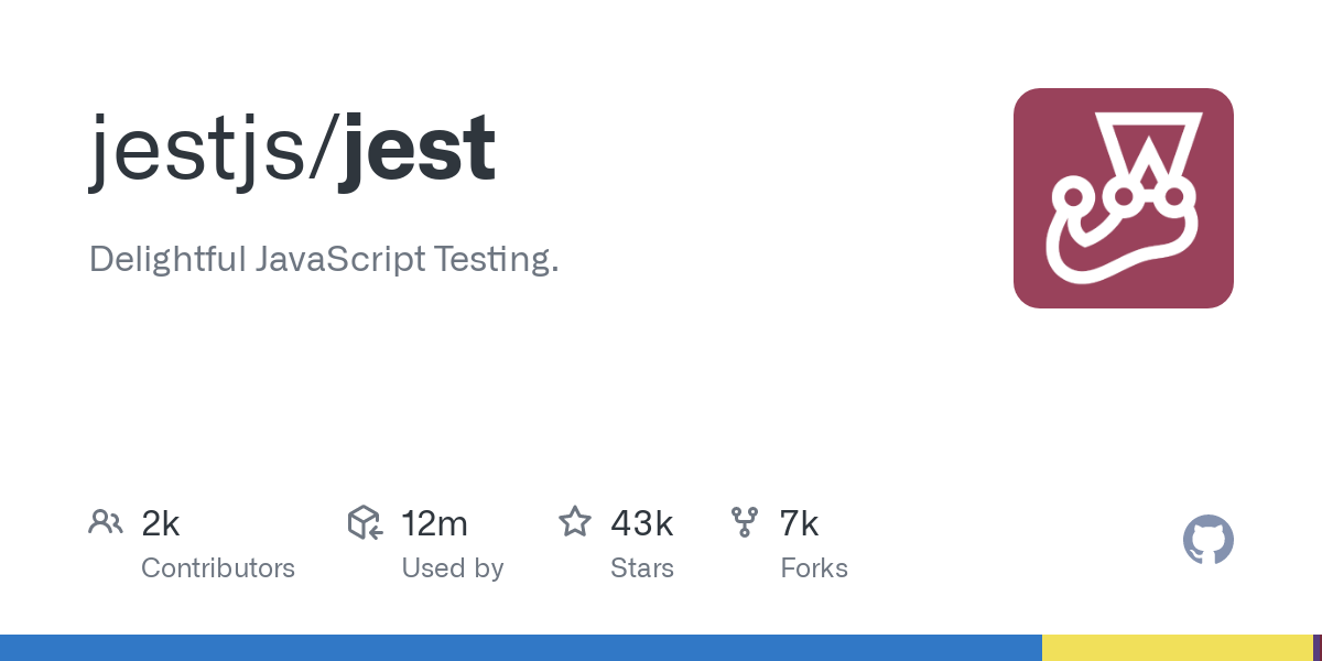 Screenshot of Jest GitHub repo