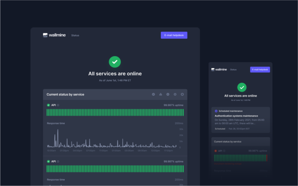 Better Uptime Dashboard