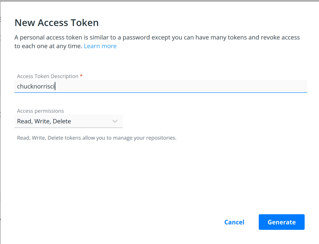 Docker Hub New Token