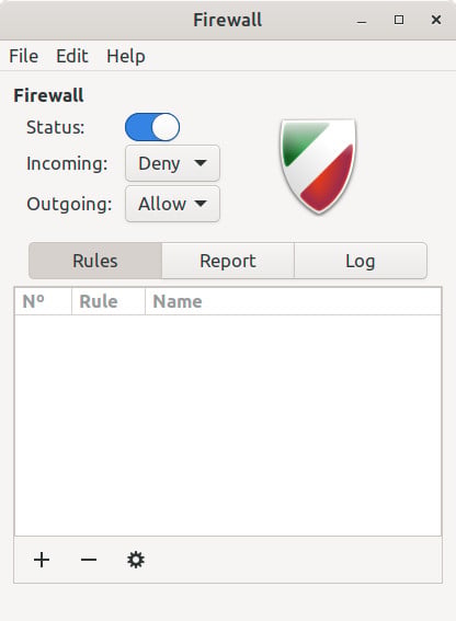 Screenshot of GUFW