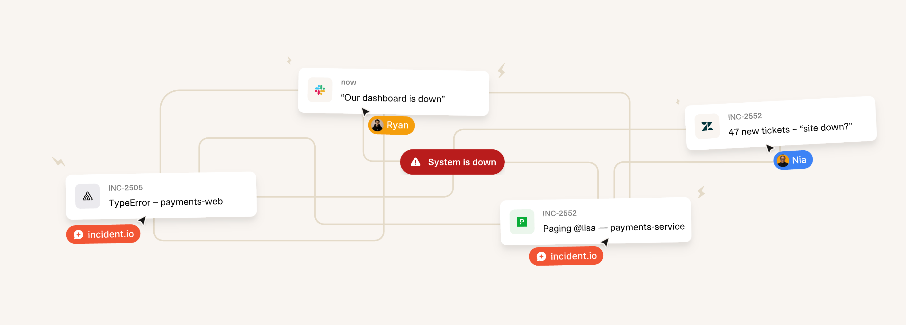Screenshot of incident response