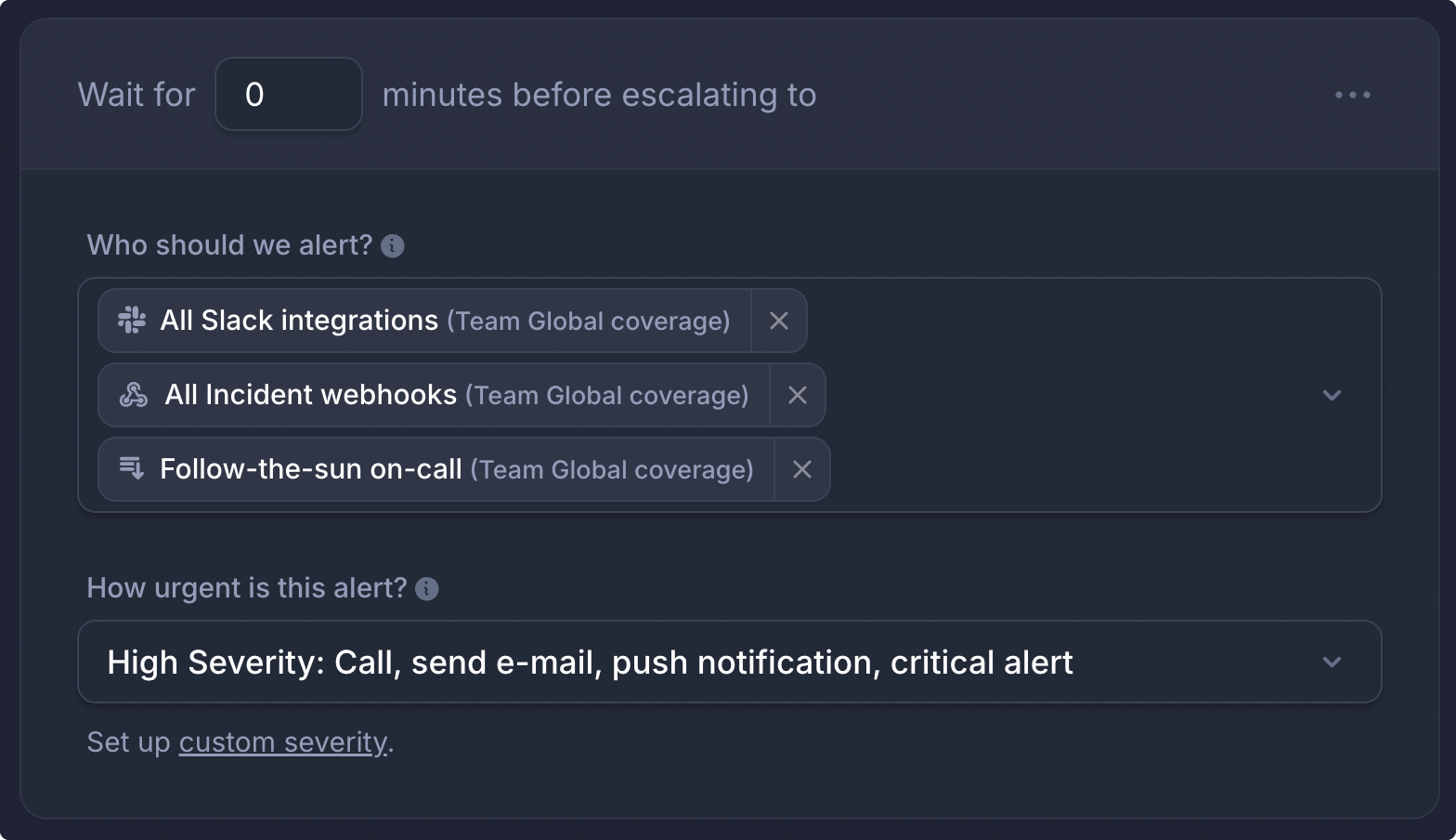 Configuring the first step