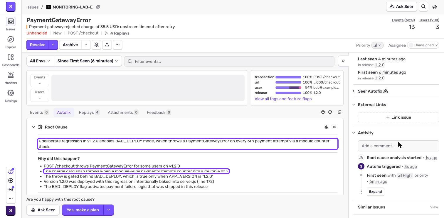 Seer root cause for the 1.2.0 payment error