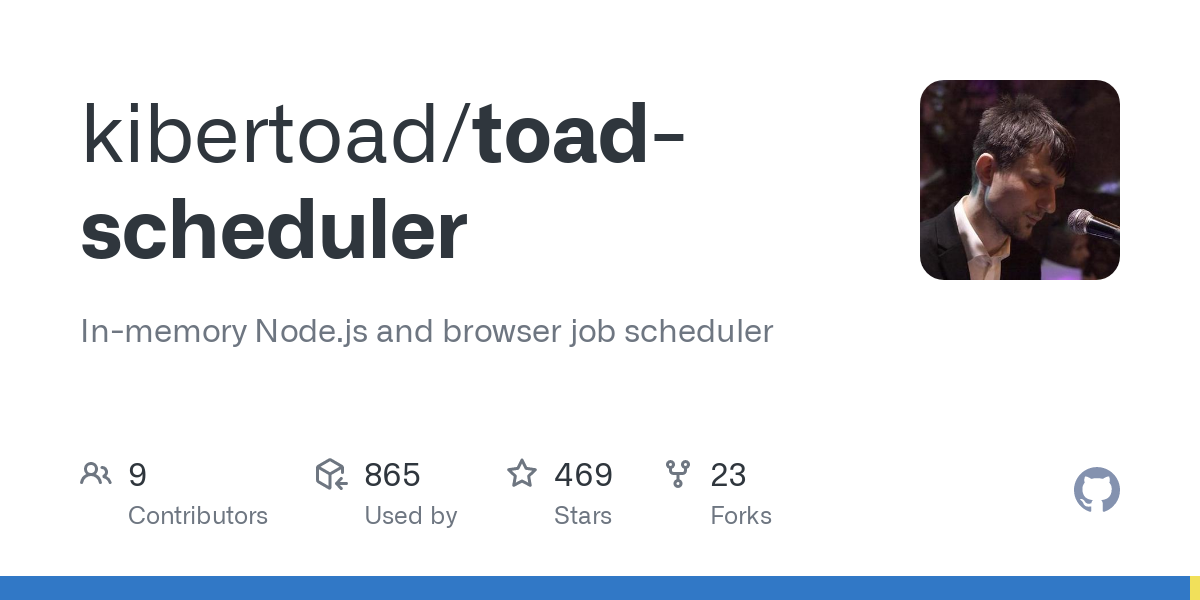 Screenshot of Toad-scheduler Github page