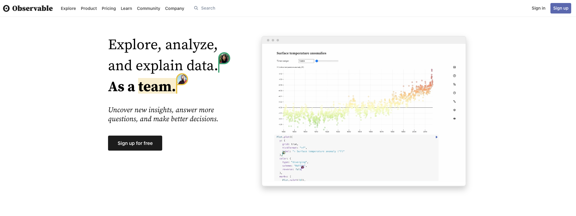 Observable web