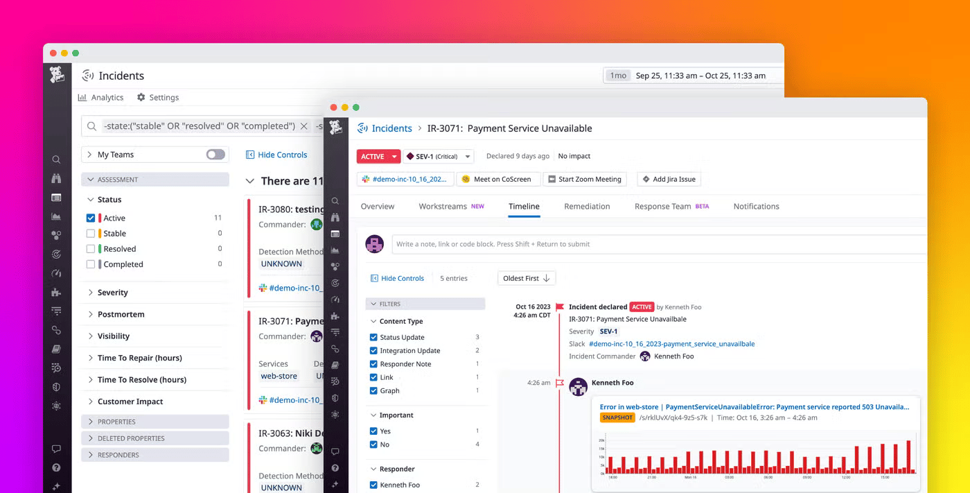 Datadog's incident management