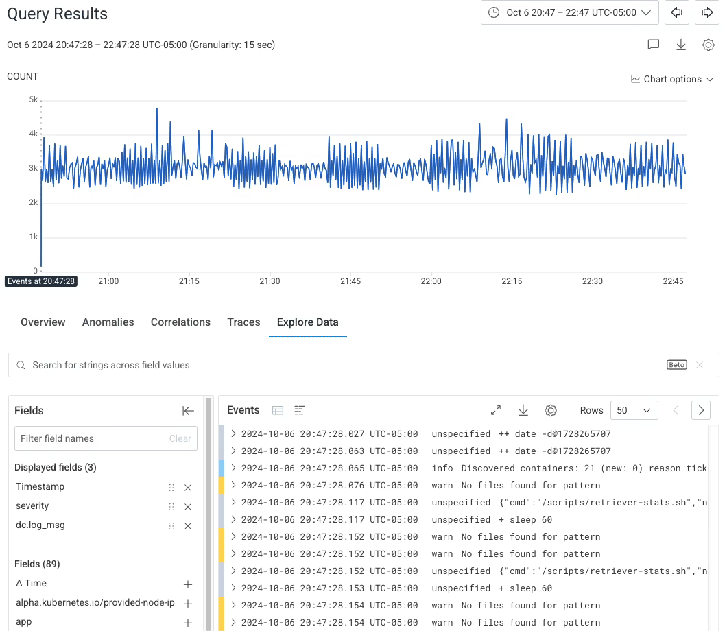 SCREENSHOT: Honeycomb Log Analytics homepage with Explore Data