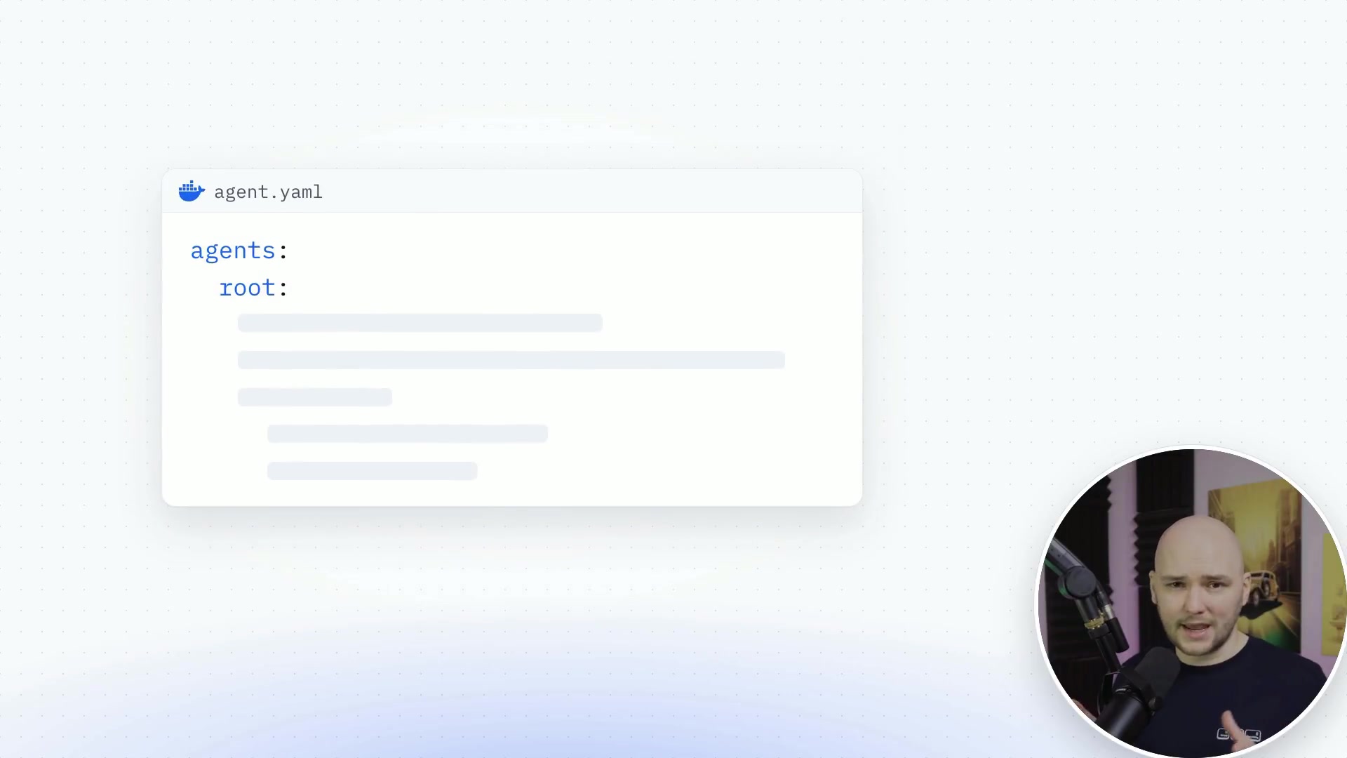 An animated breakdown of the `agent.yaml` file structure.