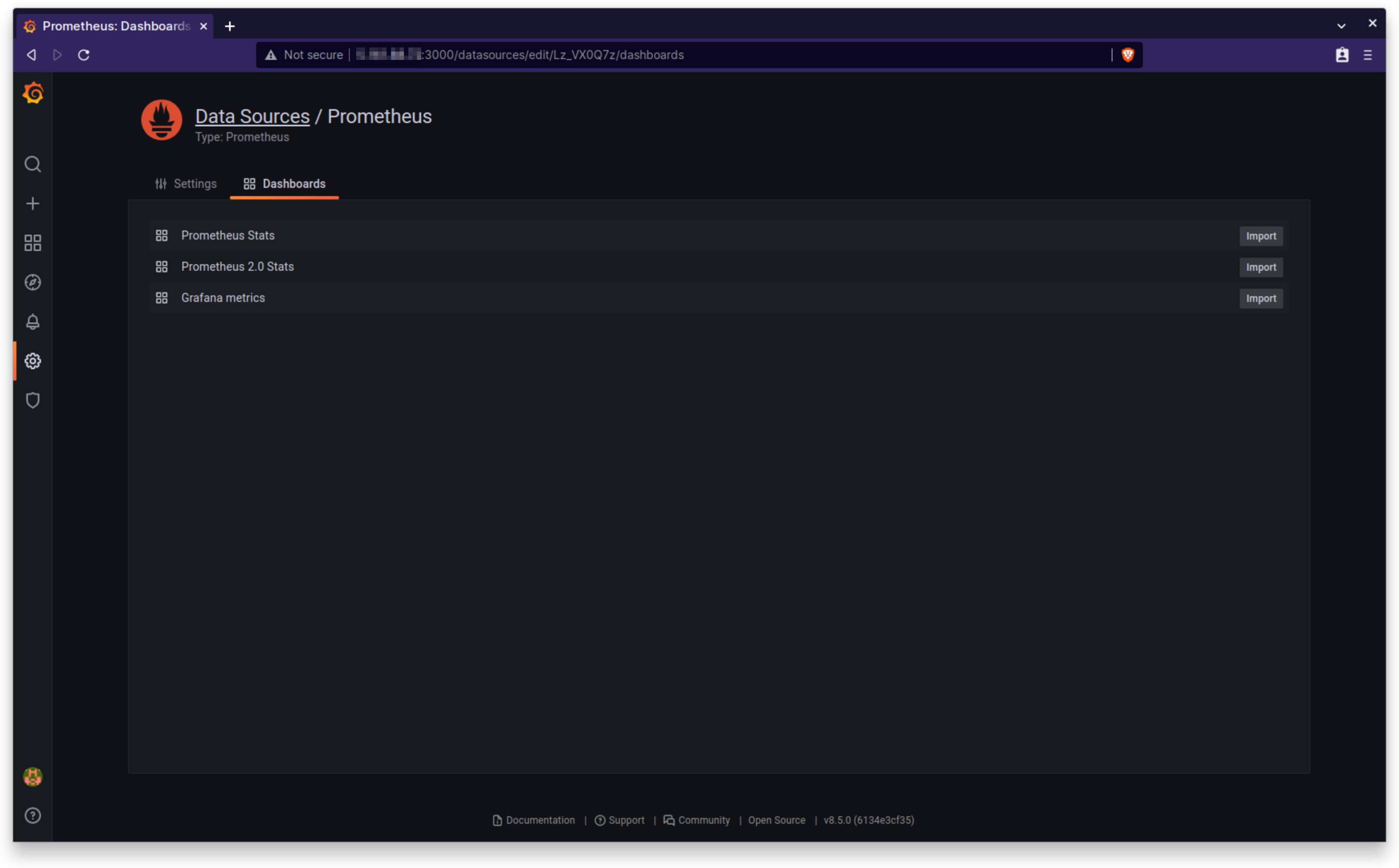 Prometheus Statistics Dashboards