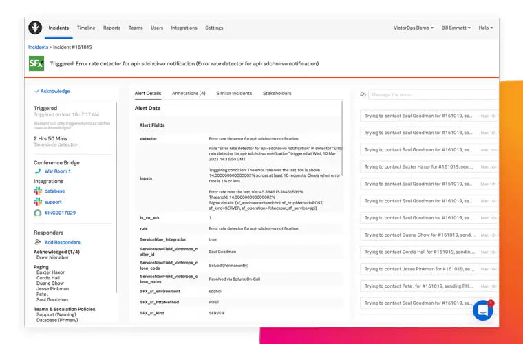 SCREENSHOT: Splunk On-Call on-call schedule and rotation view