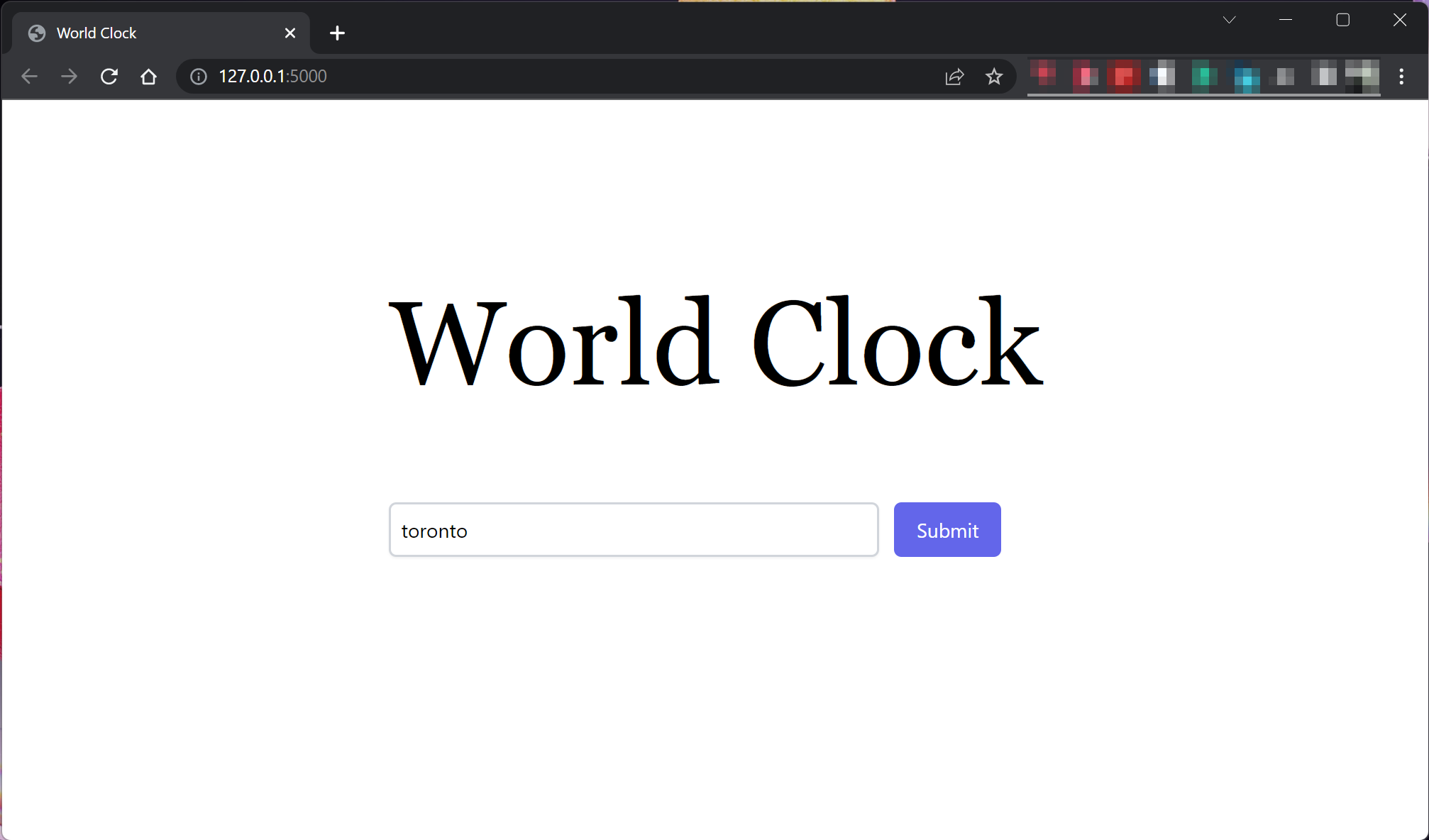 World Clock Home