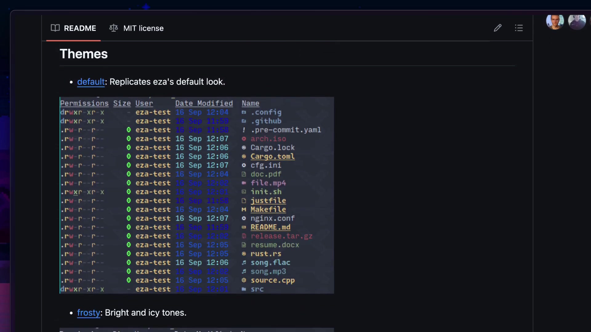 eza themes repository